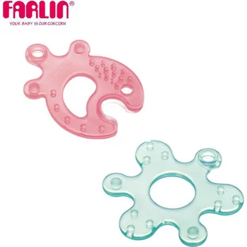 Farlin Kousátko silikonová sada kroužek a rybička Pro holky