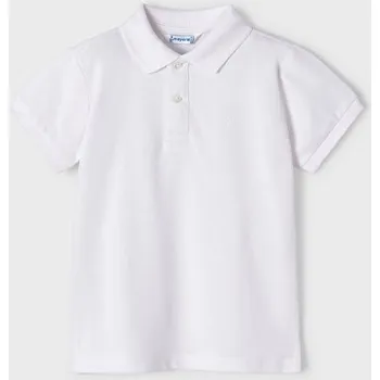 Chlapecké tričko Chlapecká košile Mayoral 150 modrá, zelená, bílá barva: bílá, Rozměr: 116