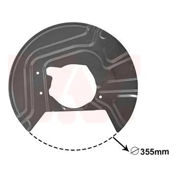 Brzdový kotouč Ochranný plech proti rozstřikování, brzdový kotouč VAN WEZEL 0680371