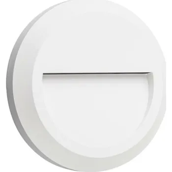 Venkovní osvětlení ACA Lighting LED venkovní nástěnné svítidlo kulaté bílá 230V AC IP65 1.5W 3000K 100LM RA80 SLIM02NW