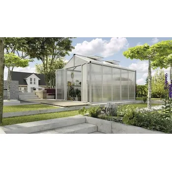 Skleník Skleník Vitavia Zeus Comfort 10000 polykarbonát 16 mm 258,4 x 390,8 cm hliník vč. podlahového rámu