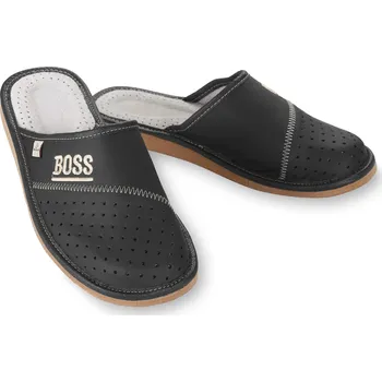 Dívčí pantofle Wooline Kožené pánské pantofle BOSS celokožené Velikost obuvi: 40