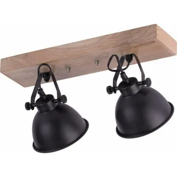 Nástěnné svítidlo LEUCHTEN DIREKT is JUST LIGHT Nástěnné a stropní svítidlo v černé barvě dvouramenné v retro provedení