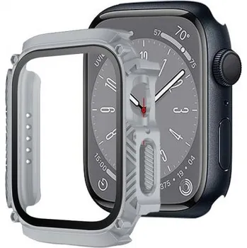 Odolné Armor pouzdro s tvrzeným sklem pro Apple Watch 45mm - šedé