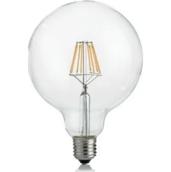 Žárovka LED filamentová žárovka Ideal Lux Classic Globo D125 Trasp 188959 E27 8W 860lm 3000K 12,5cm čirá stmívatelná