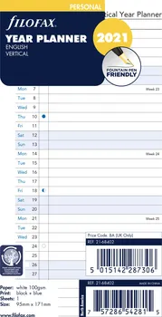 Náplň do diáře Filofax Plánovací kalendář A6 2023 vertikální anglický