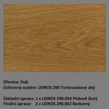barva a nátěr na dřevo LEINOS 290 Tvrdovoskový olej (750ml) - na dřevěné podlahy a nábytek 054 Pískově žlutý