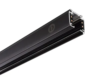 Bodové svítidlo Deko-Light kolejnicový systém 3-fázový 230V D Line přisazená lišta 1m 220-240V AC/50-60Hz černá RAL 9011 1000 710002