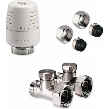 Ventil Ivar CS KIT Vekoluxivar pro otopná tělesa, 1/2"xEK, regulační pro dvoutrubkový systém