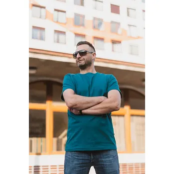 Pánské tričko Kulišárny Tričko pánské basic TEAL VELIKOST: S