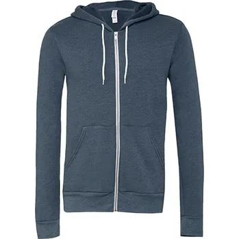 Pánská mikina Canvas CV3739CV3739 Unisex mikina s kapucí na zip CV3739 Heather Navy XS