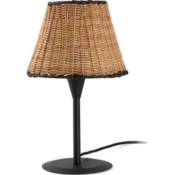 Lampička FARO SUMBA černá/ratan mini stolní lampa