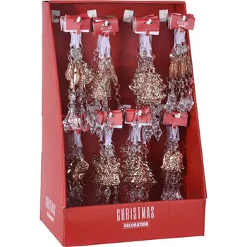 Vánoční dekorace Vánoční ozdoba - PP champagne - různé tvary 16 cm, mix/1ks