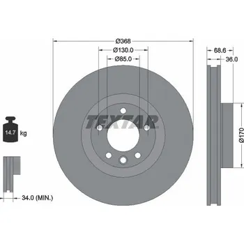 Brzdový kotouč Brzdový kotouč TEXTAR 92213603
