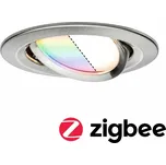 PAULMANN SmartHome Zigbee vestavné svítidlo LED Coin Nova Plus 1x3,5W RGBW kruhové kov kartáčovaný 929.64 P 92964