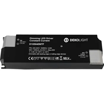 Napájecí zdroj pro osvětlení Deko-Light LED-napájení BASIC, DIM, CC, D105045NTF/45W konstantní proud 1050 mA IP20 stmívatelné 22-43V DC 23,50-45,00 W 862210