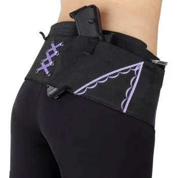 lovecké kalhoty Neoprénový bederní pás pro ženy "L" - černo fialový 201fL