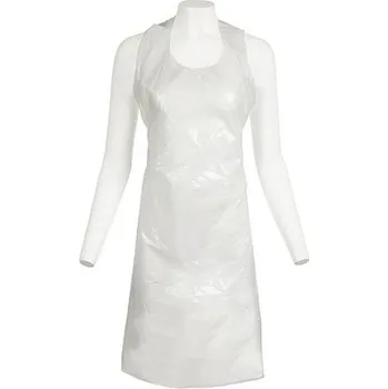 Jednorázový oděv Jednorázová zástěra 80 x 140 cm, čirá, 100 ks