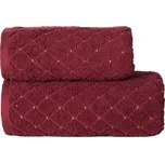 Bavlněná froté osuška se vzorem OLIWIER 70x140 cm vínová 520 gr Mybesthome