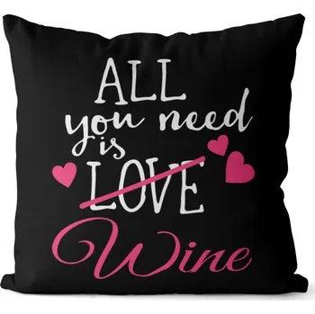 Dekorativní polštářek Polštář Wine love