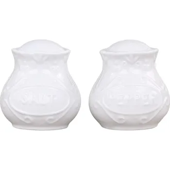 Kořenka Chic Antique Provence slánka a pepřenka 6 cm bílá