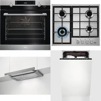 Set domácích spotřebičů AEG Mastery SteamBake BCK455350M + AEG Mastery StepPower HGB64420SM + AEG DPE5660M + AEG Mastery MaxiFlex FSE73507P