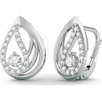 Náušnice Couple, Elegantní náušnice Sigalit, bílé zlato a&nbsp;zirkony, 585-66-3-0411.1B00.0.00.001.08