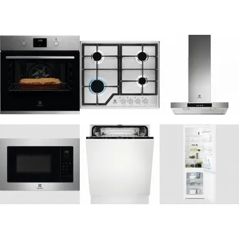 Set domácích spotřebičů ELECTROLUX KOFGH70TX + ELECTROLUX KGS6426SX + ELECTROLUX LFT426X + ELECTROLUX EMS4253TEX + ELECTROLUX EEA27200L + ELECTROLUX LNT3LF18S