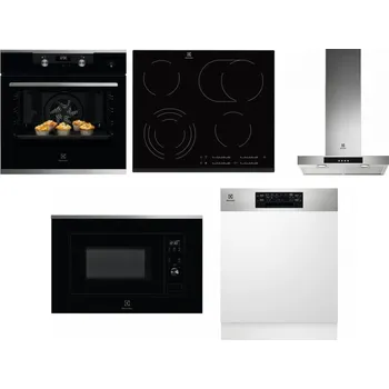 Set domácích spotřebičů ELECTROLUX KODEH70X + ELECTROLUX EHF6547FXK + ELECTROLUX LFT426X + ELECTROLUX LMS2203EMX + ELECTROLUX EEM48300IX