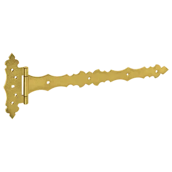 Tesařské kování DOMAX ZOB 400 Ozdobný bránový závěs ZNZ 400x50x170x2,5 žlutý