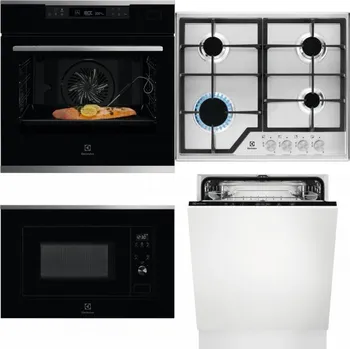 Set domácích spotřebičů ELECTROLUX KOBCS31X + ELECTROLUX KGS6426SX + ELECTROLUX LMS2203EMX + ELECTROLUX EEA27200L