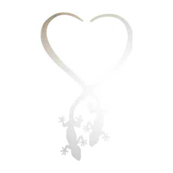 Samolepící dekorace SAMOLEPKA Ještěrky 001 pravá spletené ocásky (82 - odrazková reflexní bílá) NA AUTO, NÁLEPKA, FÓLIE, POLEP, TUNING, VLASTNÍ TEXT, TISK, AUTOSAMOLEPKY.cz, POLEPY, OBRÁZEK, LOGO, SAMOLEPKY