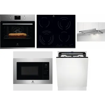 Set domácích spotřebičů ELECTROLUX KOFGH70TX + ELECTROLUX EHF6343FOK + ELECTROLUX LFP326S + ELECTROLUX EMS4253TEX + ELECTROLUX EEM69410L