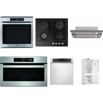 Set domácích spotřebičů WHIRLPOOL ABSOLUTE AKZM 8480 IX + WHIRLPOOL GOFL 629/NB + WHIRLPOOL AKR 5390/1 IX + WHIRLPOOL ABSOLUTE AMW 730 IX + WHIRLPOOL WBC 3C34 PF X + WHIRLPOOL WHC18 T311