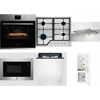 Set domácích spotřebičů ELECTROLUX KOFGH70TX + ELECTROLUX KGS6426SX + ELECTROLUX LFP326S + ELECTROLUX EMS4253TEX + ELECTROLUX EES48200L + ELECTROLUX ENT6TF18S