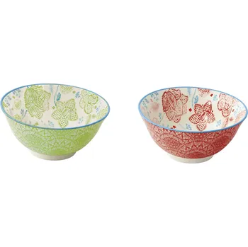 Easy Life, Itálie Easy Life - Keramické misky Fleur B v dárkové krabičce 2 ks - 15 cm Barva: jako na obrázku, Velikost: 15x15