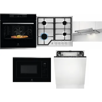 Set domácích spotřebičů ELECTROLUX KOBCS31X + ELECTROLUX KGS6426SX + ELECTROLUX LFP326S + ELECTROLUX LMS4253TMX + ELECTROLUX EEA27200L
