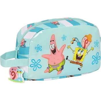 Set školních potřeb Termo box na svačinu Spongebob Stay positive Tyrkysová modrá Bílá (21.5 x 12 x 6.5 cm)