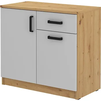 Obývací stěna MOB Mantela 2F1S (dub artisan + světle šedá)