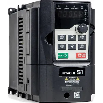 Měnič napětí HITACHI S1, měnič frekvence 4.0 kW, typ S1-00125HFEF, napájení 3 fáze