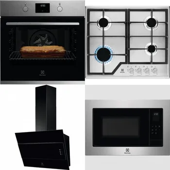 Set domácích spotřebičů ELECTROLUX KOFGH70TX + ELECTROLUX KGS6426SX + ELECTROLUX LFV316K + ELECTROLUX EMS4253TEX