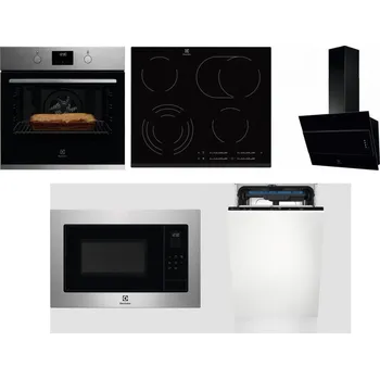 Set domácích spotřebičů ELECTROLUX KOFGH70TX + ELECTROLUX EHF6547FXK + ELECTROLUX LFV316K + ELECTROLUX EMS4253TEX + ELECTROLUX EEM23100L