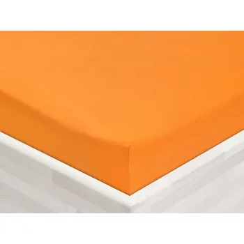 Prostěradlo Jersey napínací prostěradlo JR-006 Oranžové 90 x 220 - výška 20 cm