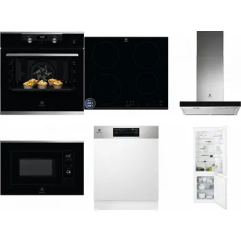 Set domácích spotřebičů ELECTROLUX KODEH70X + ELECTROLUX LIR60433B + ELECTROLUX LFT766X + ELECTROLUX LMS2203EMX + ELECTROLUX EEM48300IX + ELECTROLUX ENT6TF18S