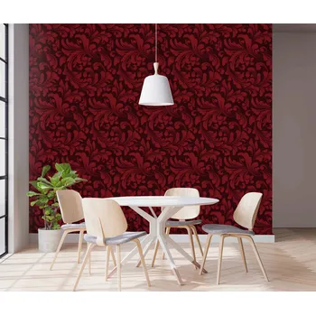 Fototapeta Malvis ® Tapeta Rudý damaškový vzor Vel. (šířka x výška): 144 x 105 cm