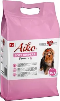 kalhotky pro psa Aiko Soft Diapers Female 12 ks 28 x 20 cm
