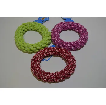 Hračka pro psa PRC Hračka pro psy - kruh - splétaný provaz, přetahovadlo VVA226 růžová