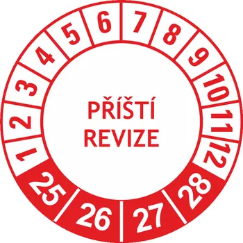 Papír Příští revize 2025-2028 samolepicí vinylová fólie 25 mm aršík 30 kusů