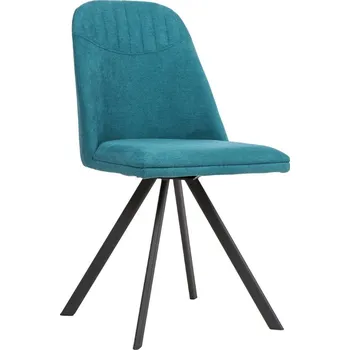 Jídelní židle Modrá látková jídelní židle Somcasa Cris