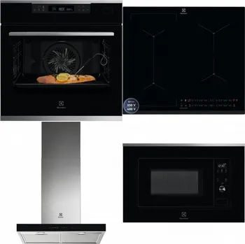 Set domácích spotřebičů ELECTROLUX KOBCS31X + ELECTROLUX EIS62449 + ELECTROLUX LFT766X + ELECTROLUX LMS2203EMX